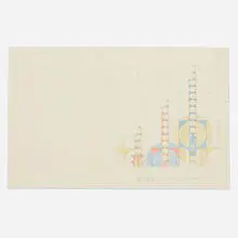 Rendering for room divider at Hillside House, Bartlesville, Oklahoma by Frank Lloyd Wright, c. 1953, pencil and colored pencil on paper, sold Feb 2022