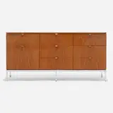 Florence Knoll, Executive Office cabinet, 1952, walnut, chrome-plated steel, polished aluminum