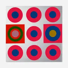 Peter Gee, Untitled, c. 1968, screenprint in colors on metallic paper