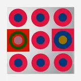 Peter Gee, Untitled, c. 1968, screenprint in colors on metallic paper