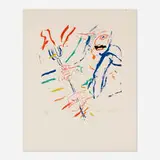 Willem de Kooning, Untitled, c. 1972, lithograph in colors