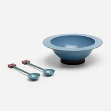 Michael Graves, Euclid salad bowl set, c. 1985, plastic
