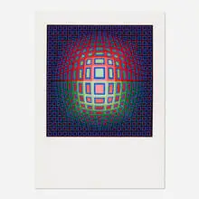 Vega by Victor Vasarely, c. 1979, screenprint in colors, sold Jan 2022