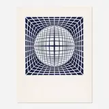 Victor Vasarely, Ter-Ur-NB-2, 1984, screenprint in colors