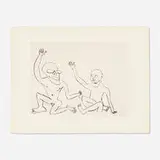 Alexander Calder, Untitled (Santa Claus V), 1974, etching on Richard de Bas paper