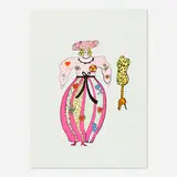 Niki de Saint Phalle, Le Mannequin et la modiste (from the Méchant-Méchant portfolio), 1995, lithograph in colors