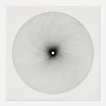 Magnetic Field Momentum by Tricia Rumbolz, 2021, ink on painted panel, sold Jan 2022