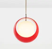 Hanging lamp by Modern, c. 1965, glass, brass, sold Jan 2022
