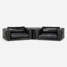 Cini Boeri, Gradual System seating with table, 1973, leather, ABS plastic, fiberglass