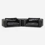 Cini Boeri, Gradual System seating with table, 1973, leather, ABS plastic, fiberglass
