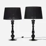 Roberta Vitadello and Stefano Traverso, Etvoila lamps model 8006/C, pair, 2006, glass, chrome-plated brass, polyester