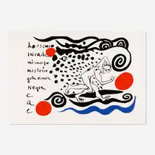 Lo Oscuro Invade by Alexander Calder, 1970, lithograph in colors, sold Jan 2022