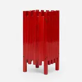 Umbrella stand by Ettore Sottsass, 1958, aniline-dyed beech, sold Jan 2022