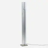 Kazuhide Takahama, Totem floor lamp, 1982, matte chrome-plated steel, composite, chrome-plated steel