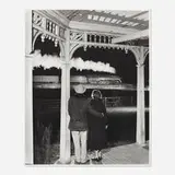 O. Winston Link, Mr. & Mrs. Ben F. Pope & Last Steam Passenger Train, Max Meadows, Virginia, gelatin silver print