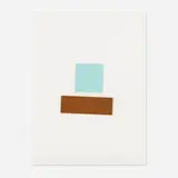 Imi Knoebel, Heaven and Earth, 1986, lithograph with Masonite collage on paper