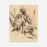 Mercedes Matter, Untitled, charcoal on paper