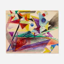 Untitled by Hilla Rebay, watercolor and graphite on paper, sold Jan 2022