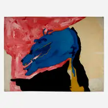 David Hare, Cronus Dog, 1967, paper collage and oil on canvas