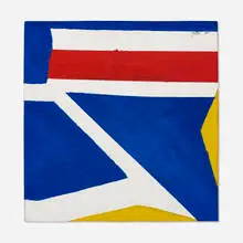 Larry Zox, Red, White and Blue, 1963, acrylic on panel