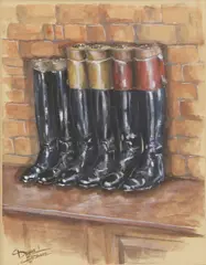 Untitled by Daniel Crane, watercolour and bodycolour 16 x 11.5cm and similar (5) ., sold May 2022