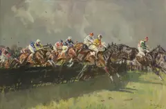Peter Biegel, Untitled, oil on canvas 49 x 74.5cm Illustrated: The Injured Jockeys fund Calendar