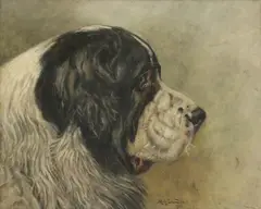 M A Dowden, Untitled, oil on board 6 x 44.5cm