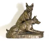 Louis Riché, Untitled, bronze with gold brown patina 53cm wide 29cm deep 46.5cm high