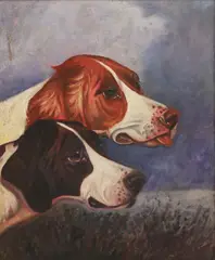 Colin Graeme Roe, Untitled, Colin Graeme Roe (1858-1910) Pointer and Setter oil on canvas 51 x 40.5cm