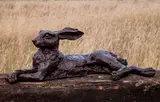 John Cox, Untitled, John Cox (1952-2014) Lying hare bronze with brown patina