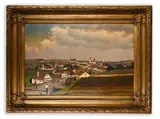 F. J. Elstner, Veduta of the Czech City, 1877, Oil on canvas