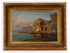 Louis Gurlitt, House on the Beach in Sorrento, Around 1843, Oil on canvas