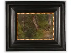 Julius Mařák, Landscape with Trees, 20th century, Oil on wood