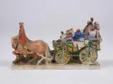 František Uprka, Festive Horse Carriage, First half of 20th century, Polychrome plaster
