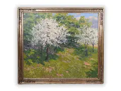 Sedláček, Cherry Orchard, 1914, Oil on canvas