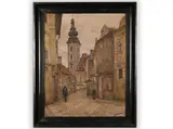 Anders Zorn, Motif from Český Krumlov, Oil on canvas on plywood