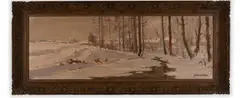 Jaromír Kunc, Winter Brook, First half of 20th century, Oil on canvas