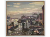František X. Procházka, Port, First half of 20th century, Oil on paper