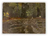 František X. Procházka, Fountain in the Garden, 20th century, Oil on cardboard