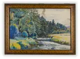 Václav Komrs, A River, 1928, Watercolour, paper