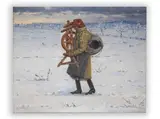 Antoš Frolka, Woman Spinner, 1925, Oil on canvas