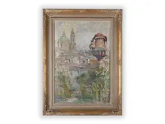 Bedřich Černý, A View of Prague, 1951, Oil on canvas