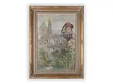 Bedřich Černý, A View of Prague, 1951, Oil on canvas