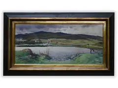 Village Pond by Jiří Stibral, 1923, Watercolour, paper, sold Oct 2020