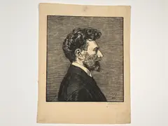 Max Švabinský, Self Portrait, 1917, Woodcut, paper
