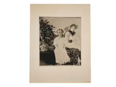 Max Švabinský, Portrait of Two Children, 1911, Etching, mezzotinta, paper