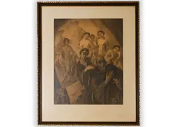 Hubert Kovařík, Temptation of Saint Anthony, 1932, Mixed media, paper
