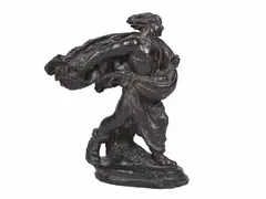 Josef Novák, The Sower, 20th century, Patinated plaster