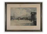 Luigi Kasimir, Munich, 1940s, Coloured etching, paper