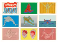 Feuer im Weizen by Thomas Bayrle, 1970/71, Jeweils: Farbserigrafie auf Velin. Dazu Titelblatt, sold Oct 2024